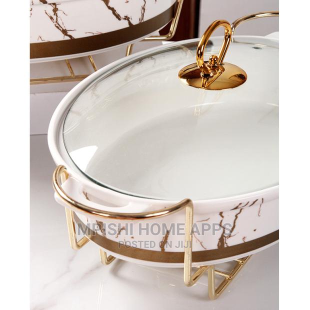 3pcs Ceramic Food Warmer Oval - thumbnail 4
