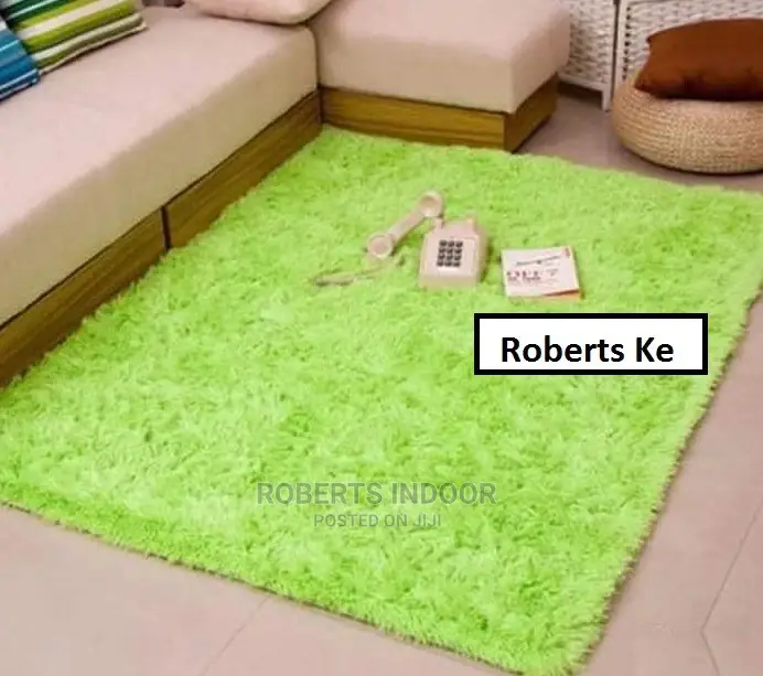 Luminous Green Soft Fluffy Carpet