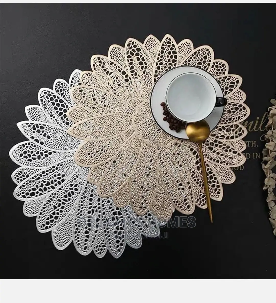 10 Pcs Flower Non Woven Placemats