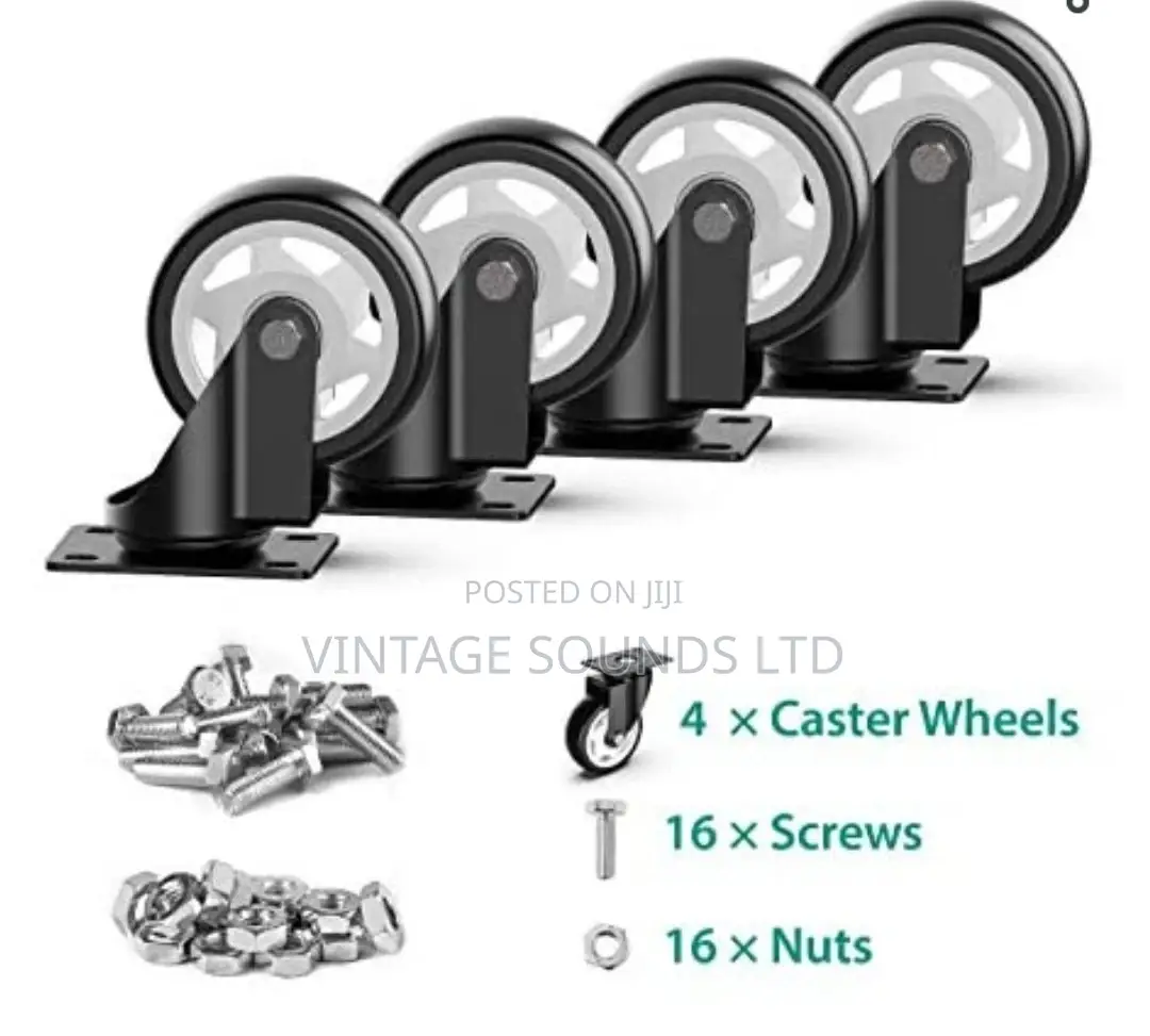 4 Inch Swivel Caster Wheels, Heavy Duty Plate Casters