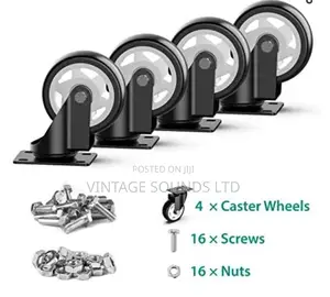 4 Inch Swivel Caster Wheels, Heavy Duty Plate Casters