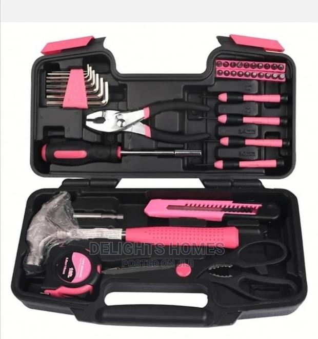 *Home Pink 39 Pieces Tool Set