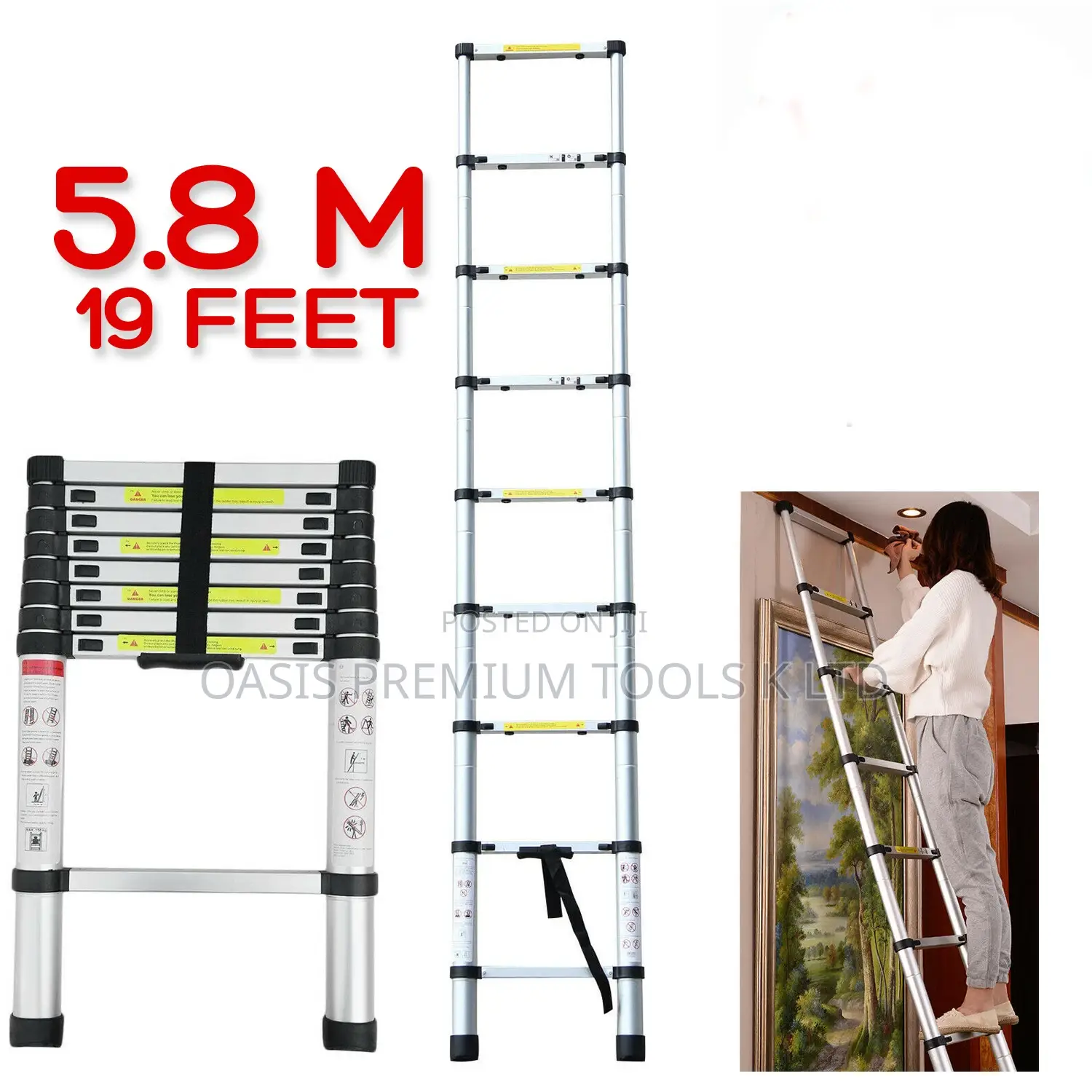 Telescopic Ladder Double 2.9+2.9 Mtr
