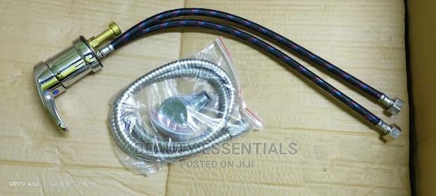 Complete Sink Mixer With Shower Pipe and Head - main view