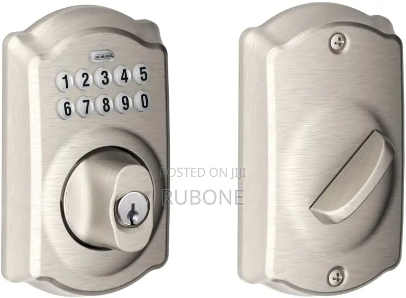 Schlage BE365CAM619 Camelot Keypad Deadbolt, Satin Nickel