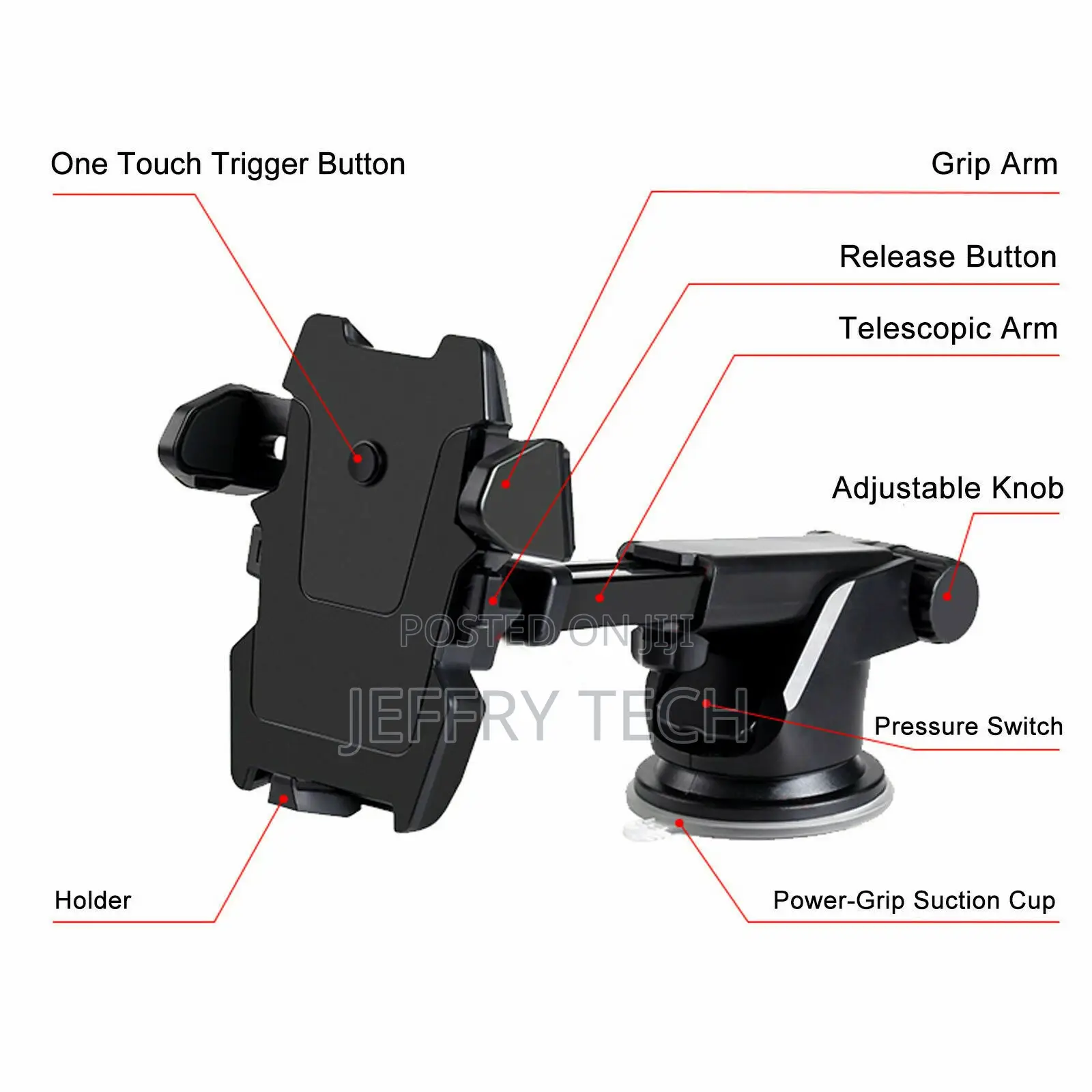 Universal 360° Windshield Mount Car Holder Cradle for GPS Mo