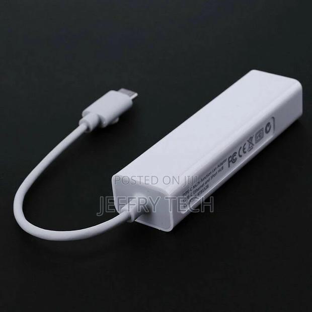 USB-C USB3.1 Type C to USB RJ45 Ethernet Lan Adapter Hub Cab - thumbnail 2