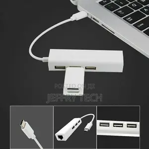 USB-C USB3.1 Type C to USB RJ45 Ethernet Lan Adapter Hub Cab