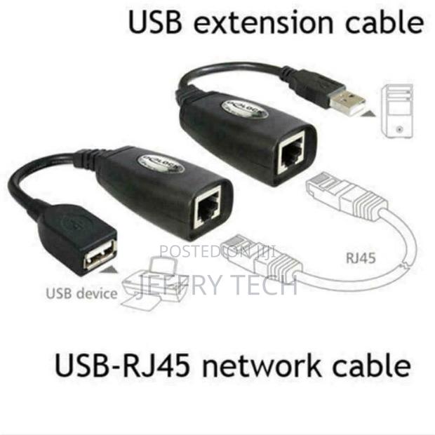 USB Extension Ethernet RJ45 Cable LAN Adapter Extender Over - thumbnail 5