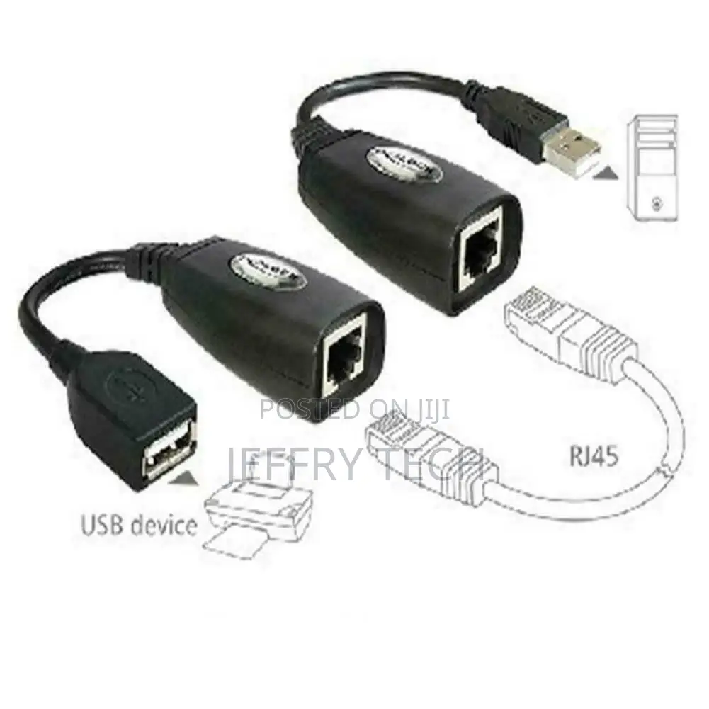 USB Extension Ethernet RJ45 Cable LAN Adapter Extender Over