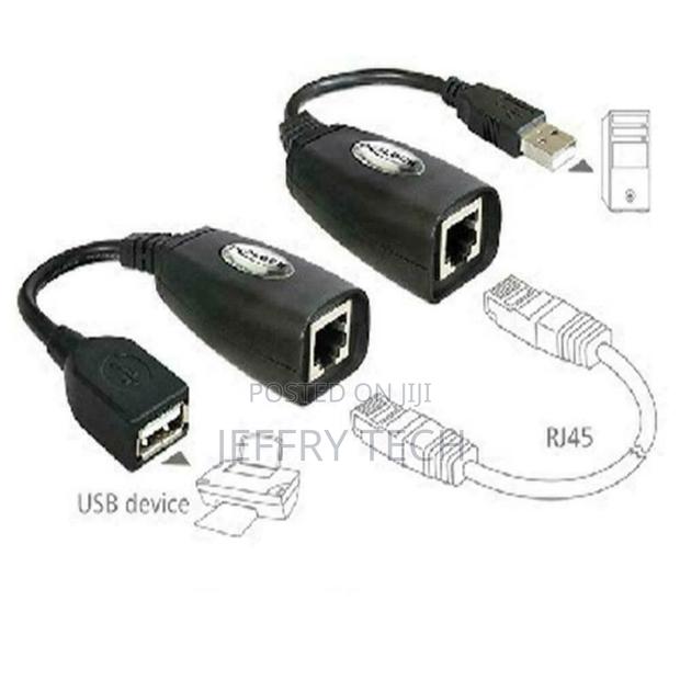 USB Extension Ethernet RJ45 Cable LAN Adapter Extender Over - thumbnail 6