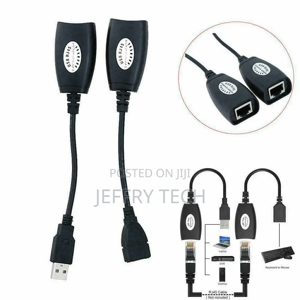 USB Extension Ethernet RJ45 Cable LAN Adapter Extender Over