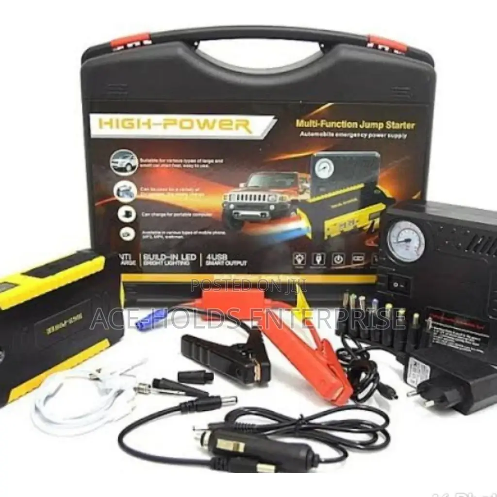 Multifunctional Portable Car Jump Starter With Air Compressors