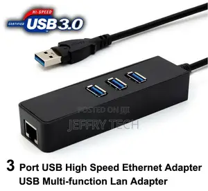 USB 3.0 HUB 3 Port With RJ45 Gigabit Ethernet Adapter for PC