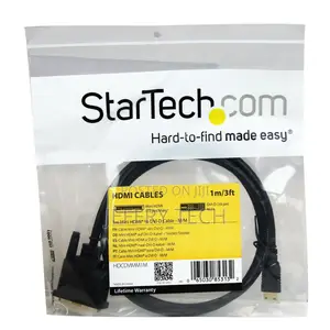 Startech 1m Male to Male Mini HDMI to DVI-D Cable, Black 3 F