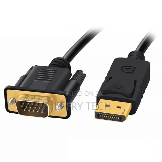 Adapter Cable Dp Display Port to VGA Plug Laptop PC Monitor - thumbnail 2