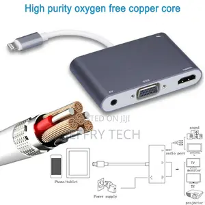 3 in 1 Apple 8-Pin to HDMI VGA Audio 3.5mm Digital AV Adapte