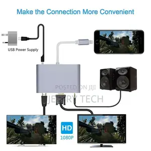 3 in 1 Apple 8-Pin to HDMI VGA Audio 3.5mm Digital AV Adapte