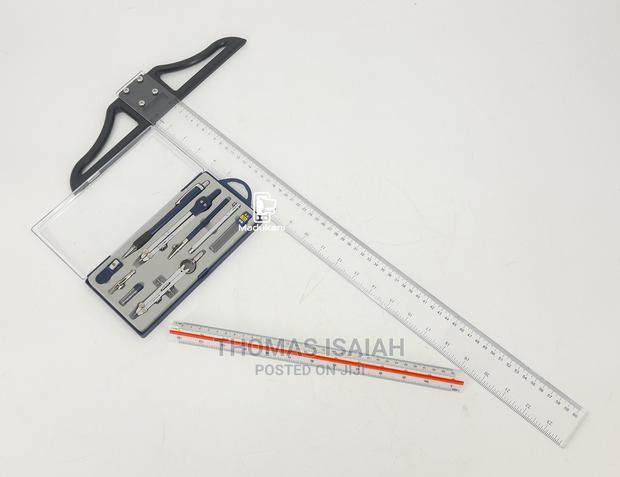 Technical Drawing Set With 300mm Scale Ruler, 600mm T Square - thumbnail 3