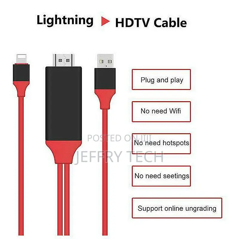 8 Pin to HDMI Cable HDTV Adapter Lead for iPhone 12 12 Pro 1