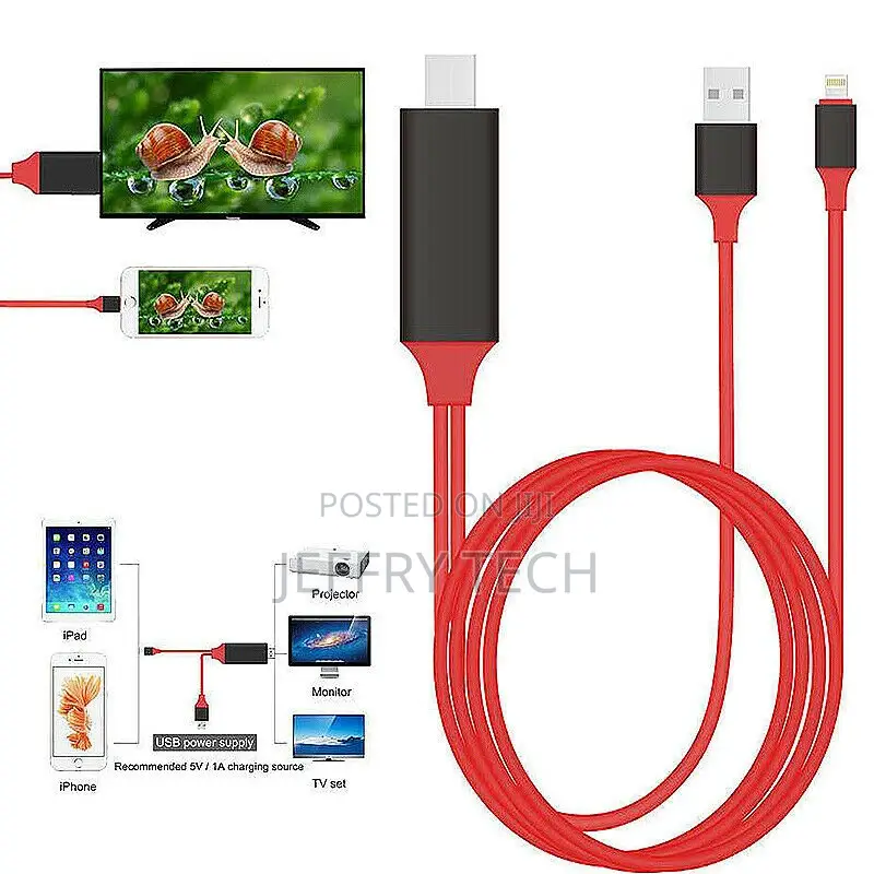 8 Pin to HDMI Cable HDTV Adapter Lead for iPhone 12 12 Pro 1