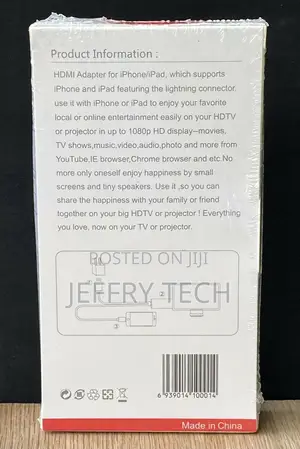 2M Lightning￼ to HDMI HDTV AV Cable Adapter for iPad iPhone