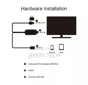 2M Lightning￼ to HDMI HDTV AV Cable Adapter for iPad iPhone