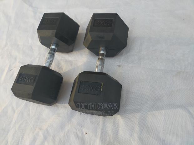 40 Kg Dumbbells Hexagon Set Pair - thumbnail 2