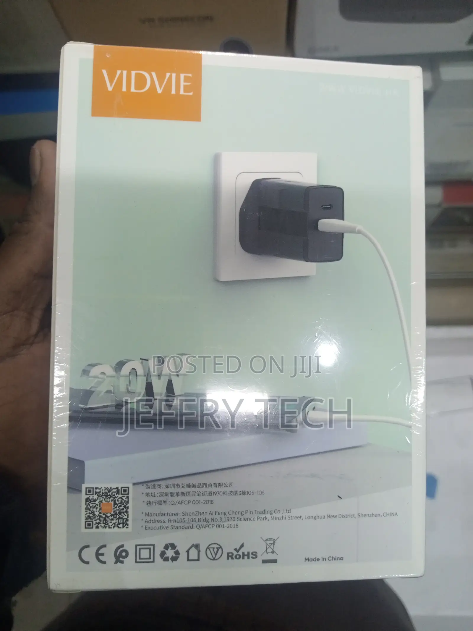Vidvie Charger Type-C USB-A PD QC 3.0 20W