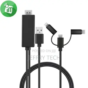 3 in 1 HDMI HDTV Cable for Lightning / Micro / USB-C Connect