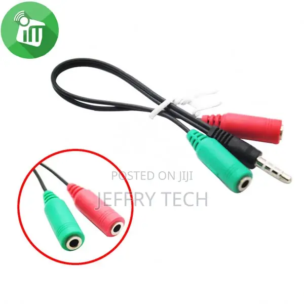 3.5mm Male to 2 Female Earphone Stereo Audio Splitter Cable