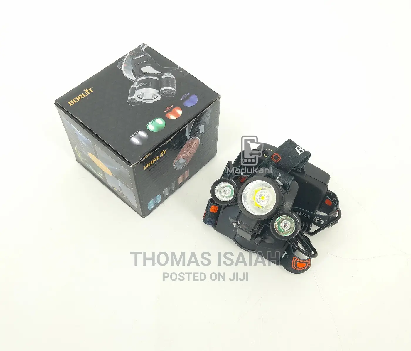 Rechargeable 3 LED Headlamp Head Torch With Bicycle Mount