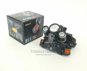 Rechargeable 3 LED Headlamp Head Torch With Bicycle Mount