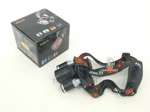 Rechargeable 3 LED Headlamp Head Torch With Bicycle Mount