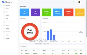 Insurance Agency Management System - main view
