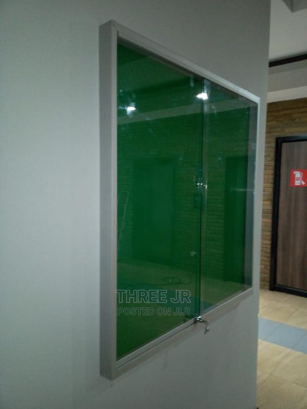 Glass Sliding Noticeboards Suitable for Schools Offices