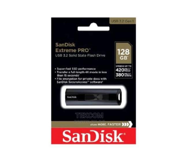 Sandisk Extreme PRO USB 3.2 Solid State Flash Drive 128GB - main view