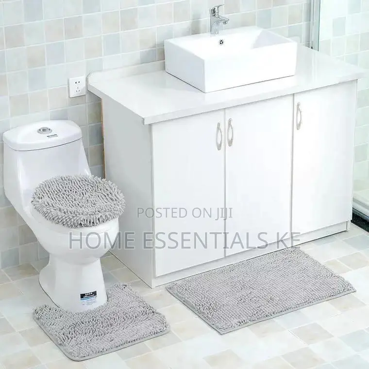 3 Pcs Microfiber Toilet Mat