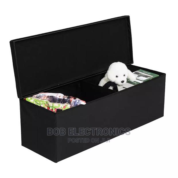 Foldable Storage Ottoman - thumbnail 2