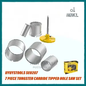 Uyustools 7 Piece Tungsten Carbide Tipped Hole Saw Set