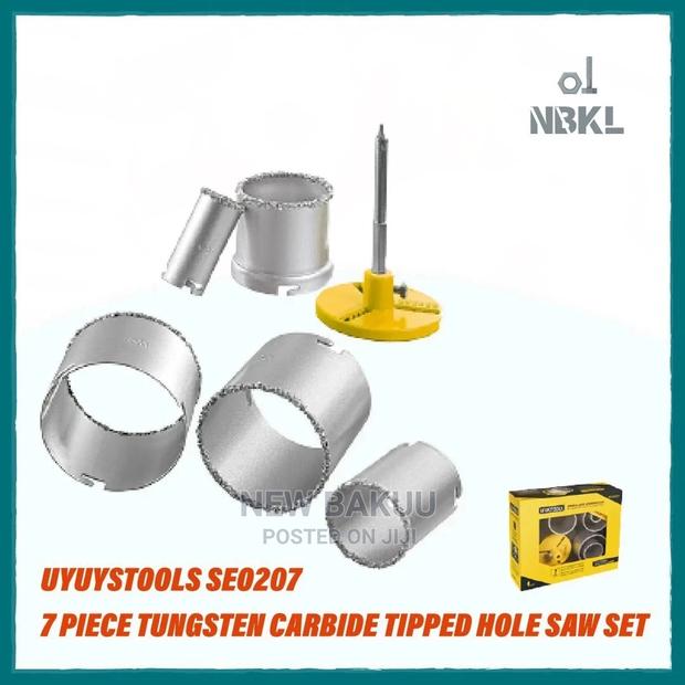 Uyustools 7 Piece Tungsten Carbide Tipped Hole Saw Set