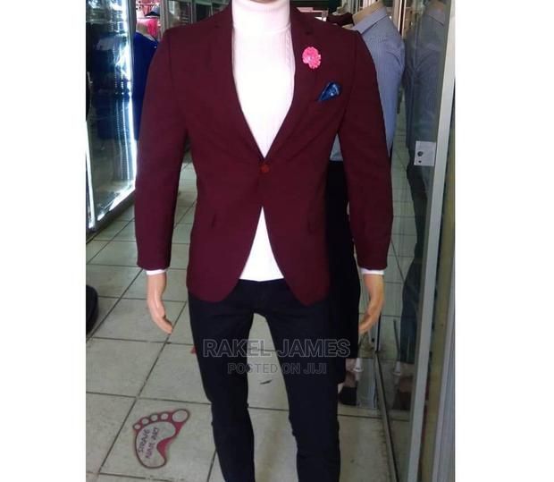 Maroon Men Blazer - main view