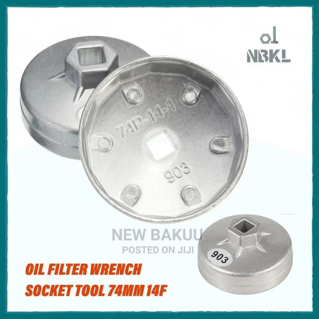 Oil Filter Wrench Socket Tool 74mm 14F