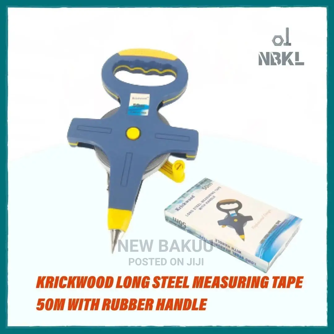Krickwood Long Steel Measuring Tape 50m With Rubber Handle