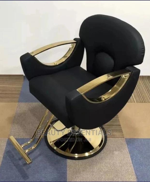Gold Black Salon Styling Seat - main view