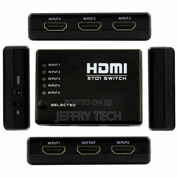 5 Port 1080P HDMI Switch Selector Switcher Splitter Hub+Remo - thumbnail 3