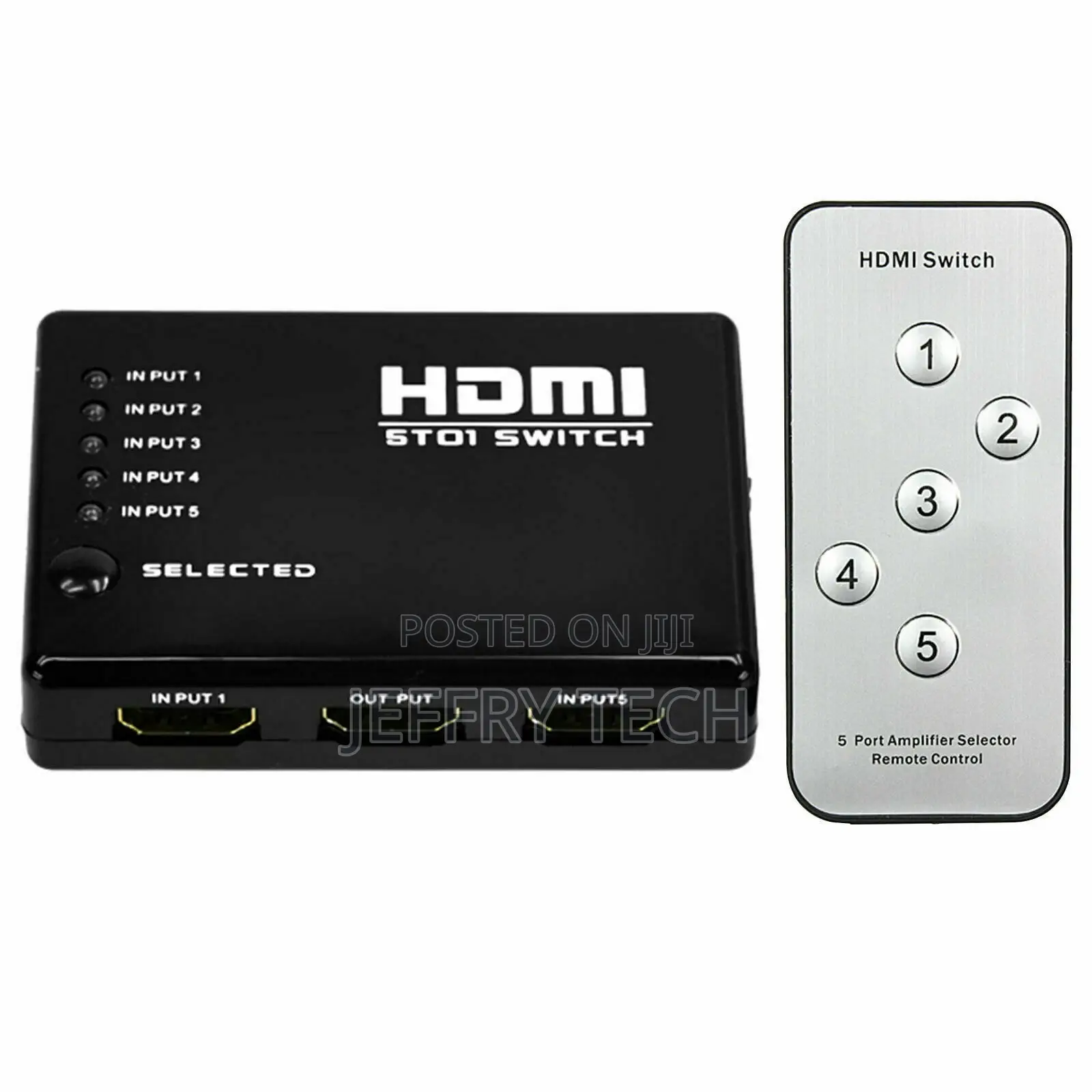 5 Port 1080P HDMI Switch Selector Switcher Splitter Hub+Remo