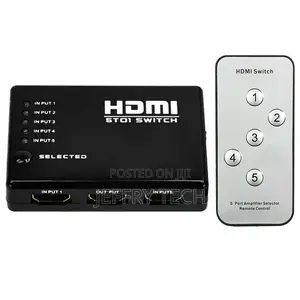 5 Port 1080P HDMI Switch Selector Switcher Splitter Hub+Remo