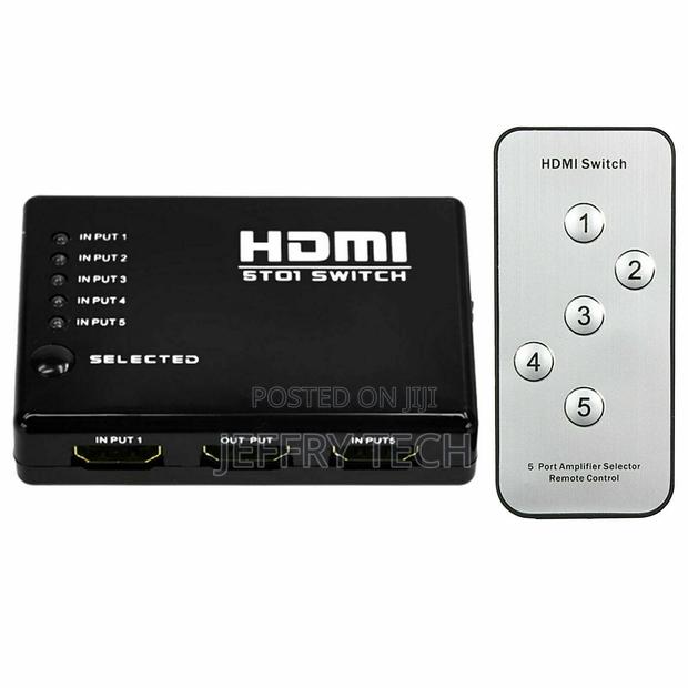 5 Port 1080P HDMI Switch Selector Switcher Splitter Hub+Remo - thumbnail 4