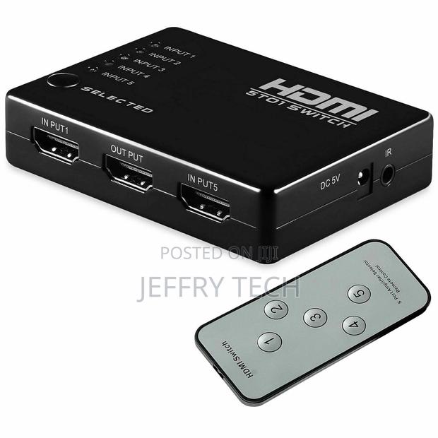 5 Port 1080P HDMI Switch Selector Switcher Splitter Hub+Remo - thumbnail 9
